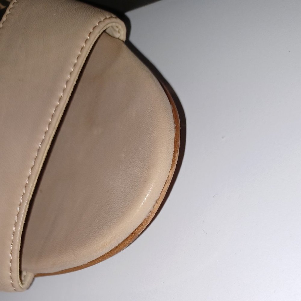 Vince Camuto Nude Beige Heels Ankle Strap Sandals - Picture 8 of 9